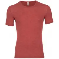 Engel Shirt S/S Intimo lana merinos Uomo (50/52, rosso)
