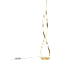 Paul Neuhaus Piantana LED Linda, oro, metallo, dimmerabile