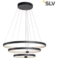 SLV imponente lampada a sospensione a LED One Triple PD Dali dimmerabile colore della luce commutabile Ø80 cm nero opaco