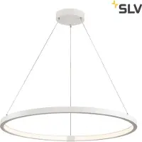 SLV Una lampada a sospensione Dali 80 PD LED dimmerabile colore della luce commutabile Ø80 cm bianco opaco