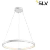 SLV Una lampada a sospensione Dali 60 PD LED dimmerabile Colore della luce commutabile Ø60 cm bianco opaco