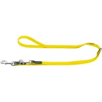 Hunter Adjustable Leash Convenience Guinzagli per cani (Länge max. 200 cm - Breite 1,5 cm, giallo)