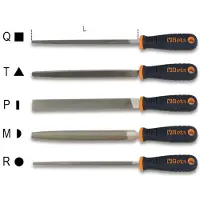Beta Utensili 200 mm Lima Rotonda Mezza Dolce Manico in Plastica