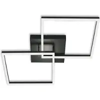 FABAS LUCE Plafoniera LED Bard 65x65 cm, 2 luci antracite