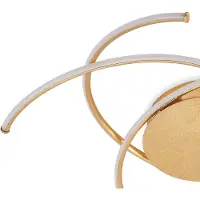 LINDBY plafoniera LED Yareli, oro, metallo, Ø 70 cm