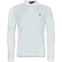 Ralph Lauren per uomo. 710680790001 Polo piqué bianca slim fit personalizzata (XS), Bianco, Casual, Cotone, Manica lunga