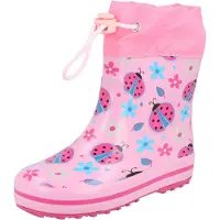Beck Stivale di gomma 'Glückskäfer' blu / blu cielo / rosa / rosa / nero