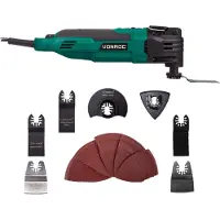 Vonroc Strumento oscillante multifunzione 300W | Incl. 60 accessori e borsa porta attrezzi