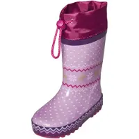 Playshoes Stivale di gomma marrone / lavanda / pitaya / bianco