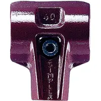 HALDER 3011.040 Corpo In Ghisa Semplice Per Mazza Acciaio 40 Mm