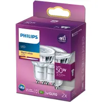 Philips Faretto LED GU10 pacco da 2 50W 355lm