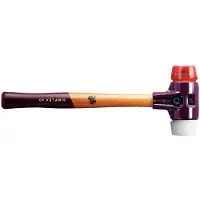 HALDER Mazza SIMPLEX soft-face con alloggiamento TE e manico in legno, Ø 60, plastica / superplastica