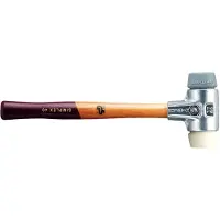 HALDER Mazza SIMPLEX soft-face con alloggiamento in alluminio e manico in legno, Ø 40, TPE-mid / nylon