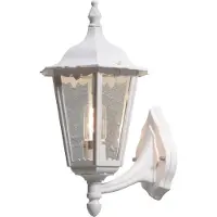 Konstsmide Applique da esterno Firenze, bianco, portalampada superiore, 48 cm