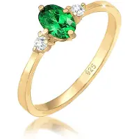 Elli Anello oro / verde / trasparente