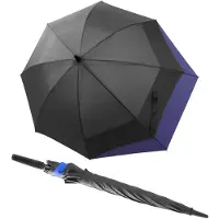 Doppler Ombrello 'Fiber Long' blu reale / antracite