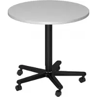 Hjh OFFICE PRO Tavolo a colonna St08 Grigio/Nero