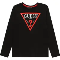 GUESS T-shirts a maniche lunghe MILLO ragazzo - Nero - 18 ans