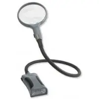 Digiphot 2,5x Lente d'ingrandimento con collo d'oca e spot LED 5x