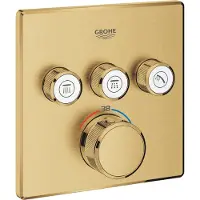 GROHE Thermostat Grohtherm SmartControl avec trois vannes d'arrêt, 29126GN0, 29126GN0