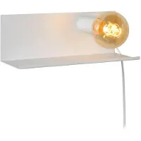 Lucide Sebo - applique di metallo bianco con mensola