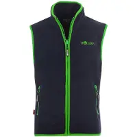 TROLLKIDS Kid's Arendal Vest Gilet in pile Bambini (110, blu)