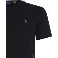 Ralph Lauren per uomo. 710740727001 T-shirt nera in cotone slim fit personalizzata (XL), Nero, Casual, Manica corta