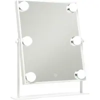 Uniq Specchio da trucco Hollywood con illuminazione a LED e funzione touch - Bianco