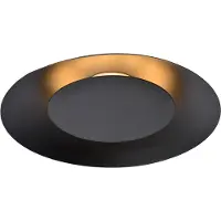 Lucide Plafoniera Foskal LED nera, Ø 34,5 cm