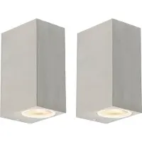 QAZQA Set da 2 applique moderne in acciaio IP44 Baleno II