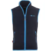 TROLLKIDS Kid's Arendal Vest Gilet in pile Bambini (92, blu)