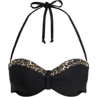 LASCANA Top per bikini 'Adele' stucco / marrone / marrone scuro / nero