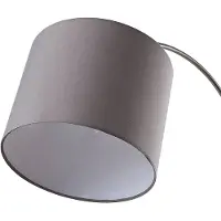 LINDBY Piantana Keriba, nichel/grigio, tessuto, 150 cm, E27