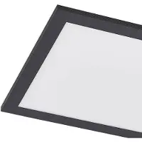LINDBY Pannello LED Nelios, 80 x 30 cm, CCT, nero, metallo