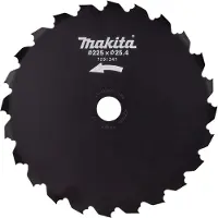 Makita disco per decespugliatore 199872-9 255 mm foro 25,4 mm 24 denti in acciaio per rovi e tronchi