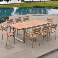 Lestix International Ausziehtisch Aviolo (Edelstahl) 240 - 350 x 100 cm
