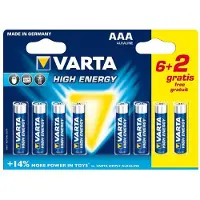Varta Batterie alcaline AAA | 1,5 V DC | Blister da 8 Campagne
