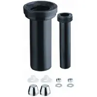 Otto Haas Set di attacchi per WC sospesi in PE 300 mm, 90/110, tappi cromati 3600