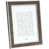 Deknudt Cornice per foto in legno color legno marrone scuro con finiture argento 15x20 S40JE3
