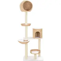 vidaXL Tiragraffi per gatti in sisal seagrass