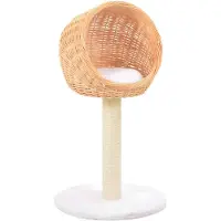vidaXL Tiragraffi per gatti Sisal Legno di salice naturale