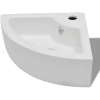 vidaXL WASHBAIN mit Landung 45x32x12,5 cm Weiß