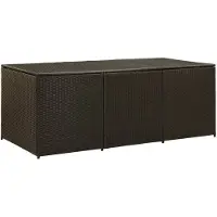 vidaXL Cassetta da giardino in Poly Rattan 180x90x75 cm Marrone