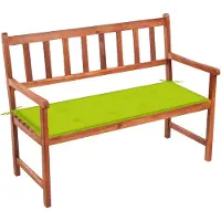 vidaXL Panchina da giardino con cuscino 120 cm in legno massiccio di acacia