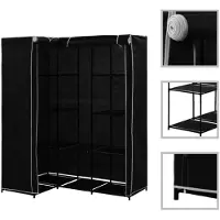 vidaXL Armadio ad angolo nero 130 x 87 x 169 cm
