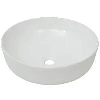 vidaXL Lavabo rotondo in Vetroceramica bianca 41,5 x 13,5 cm