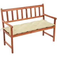 vidaXL Panchina da giardino con cuscino 120 cm in legno massiccio di acacia