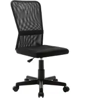 vidaXL Sedia da ufficio nera 44x52x100 cm in tessuto a rete