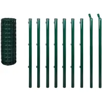 vidaXL Eurofence acciaio 10x1,0 m verde