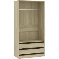 vidaXL Armadio rovere Sonoma 100x50x200 cm materiale a base di legno